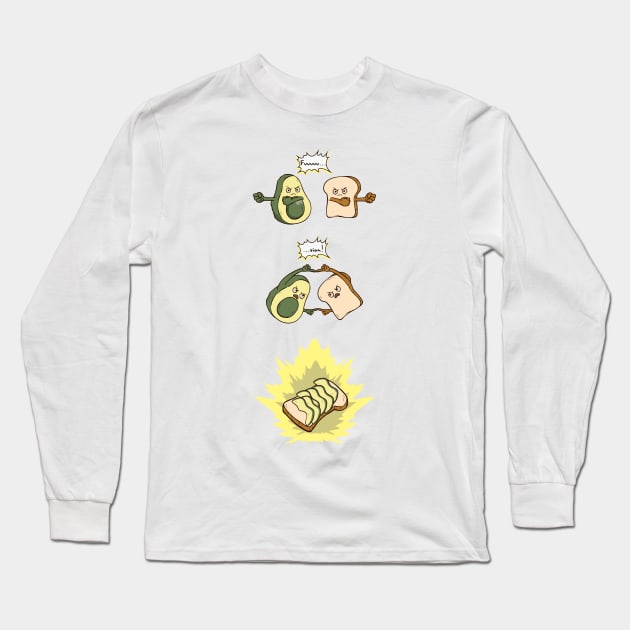 Avocado Toast Funny Cute Vegan Graphic Gift Fun Meme Image Long Sleeve T-Shirt by TellingTales